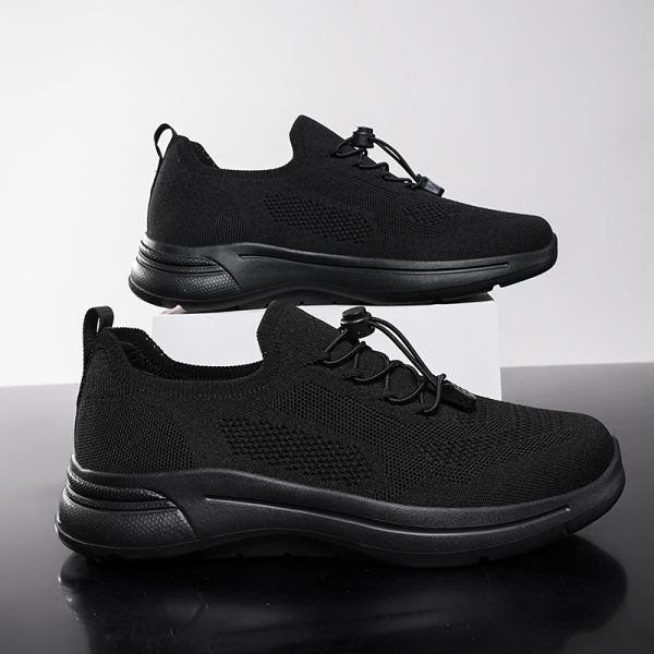 2025 New woven men's and women's running shoes Black - Image 5