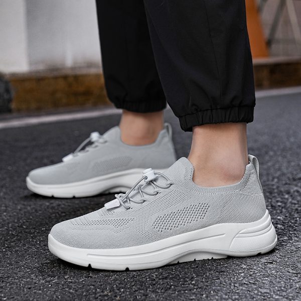2025 New woven men's and women's running shoes Grey - Image 3