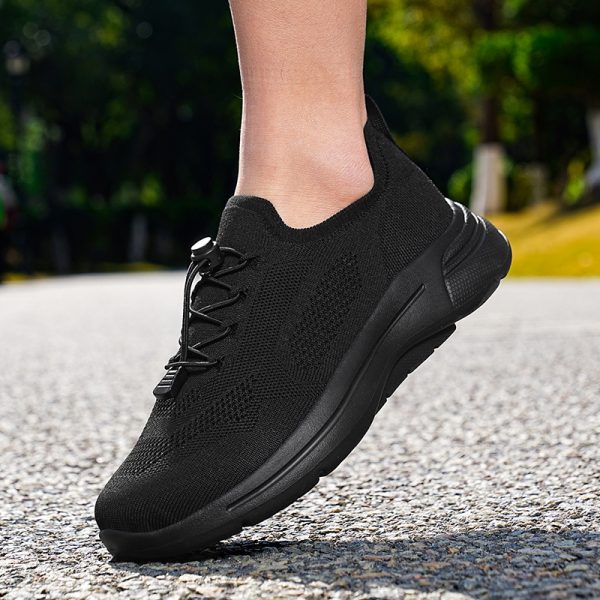 2025 New woven men's and women's running shoes Black - Image 3